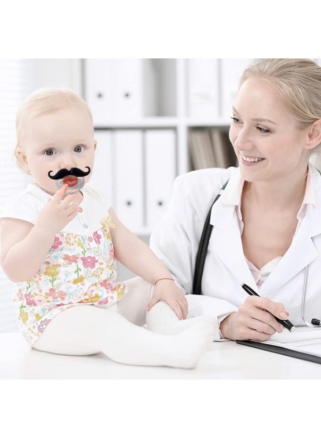 SOLIFEGOBLE Mustache Pcifiers for Babies 0-6 Months, Newborn Mustache Pacifier,Pacifier with MustacheTeeth Binky,Gift Pacifiers for Boys and Girls (Colors-03) - Image 5